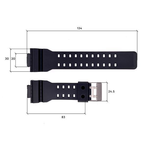 Ремінець для годинника Skmei 1968BKBK Black-Black 1009 фото
